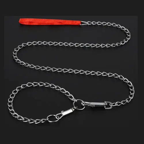 Pet Dog Choker Collar Bone Chain For Retriever Necklace Silver Dogs Traction Tag Iron Training Collars Stainless Steel E11 | Дом и сад