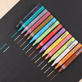 

Recruit Water-Based Acrylic Marker Pen 1000 Body Painting 36 Color Ceramic Decoration Black Card Graffiti Craft Pen
