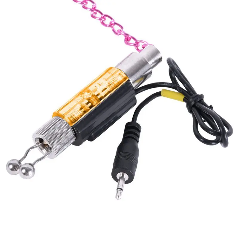 1 Fishing Accessories Fishing Swinger Stainless Steel Chain Indicator LED Light hs - Цвет: 1