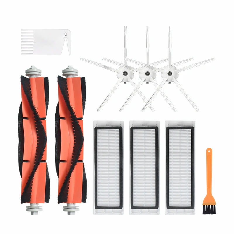 

3 Side Brush + 2 Roller Brush + 3 Filter Net for Xiaomi S50 S55 S60 T4 T6 Robot Vacuum Cleaner Replacement Parts Accessories