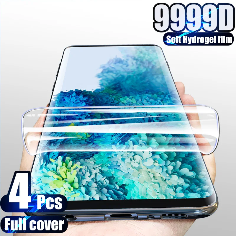 Гидрогелевая пленка для Samsung Galaxy S20 FE S10 S21 S9 S8 Plus A51 A71 A50 A12 A32 A52 A72 A21S A31 4 шт. не стекло