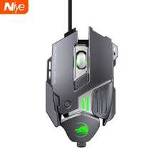 Rato mecânico gamer mouse backlight 3200 dpi luzes led mouse com fio usb macro programável computador ergonômico ratos portátil