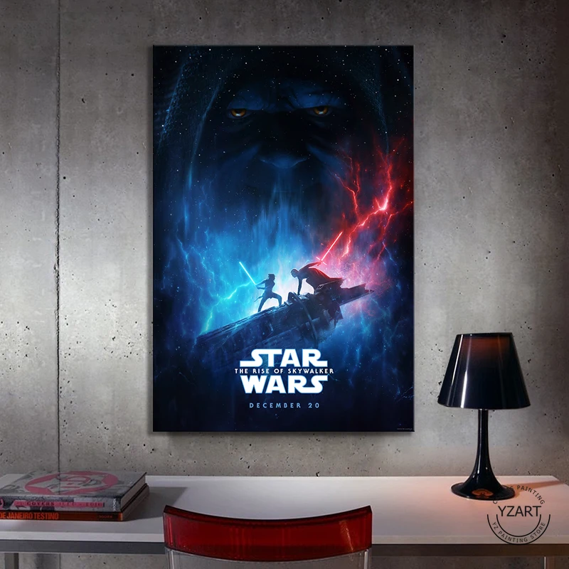 

The Rise of Skywalker Star Wars Game Poster Art Wall Painting Star Wars Movie Poster Canvas Art Painting Home Decor Wall Art
