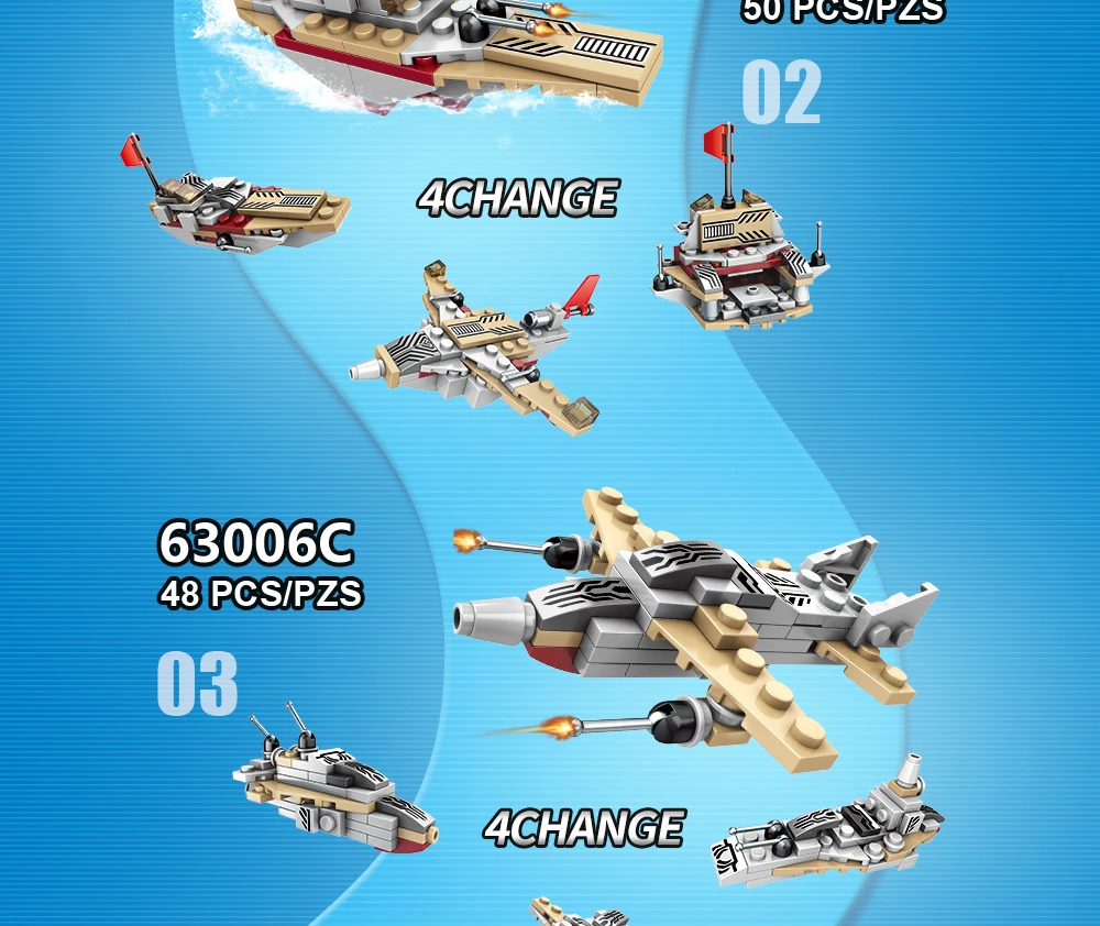 1000pcs ww2 warship building blocks toys model legoINGlys warship battleship