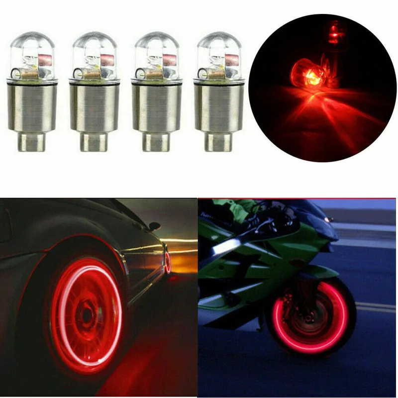 

4 шт., колпачки для светодиодной подсветильник Ки автомобильных шин