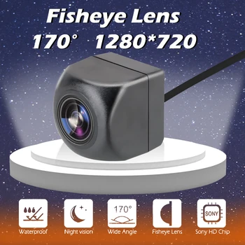 

LEEPEE 170 Degrees Wide Angle Car Rear View Camera Night Vision Fisheye HD Parking Assistance Cam Auto Backup Reverse Camera