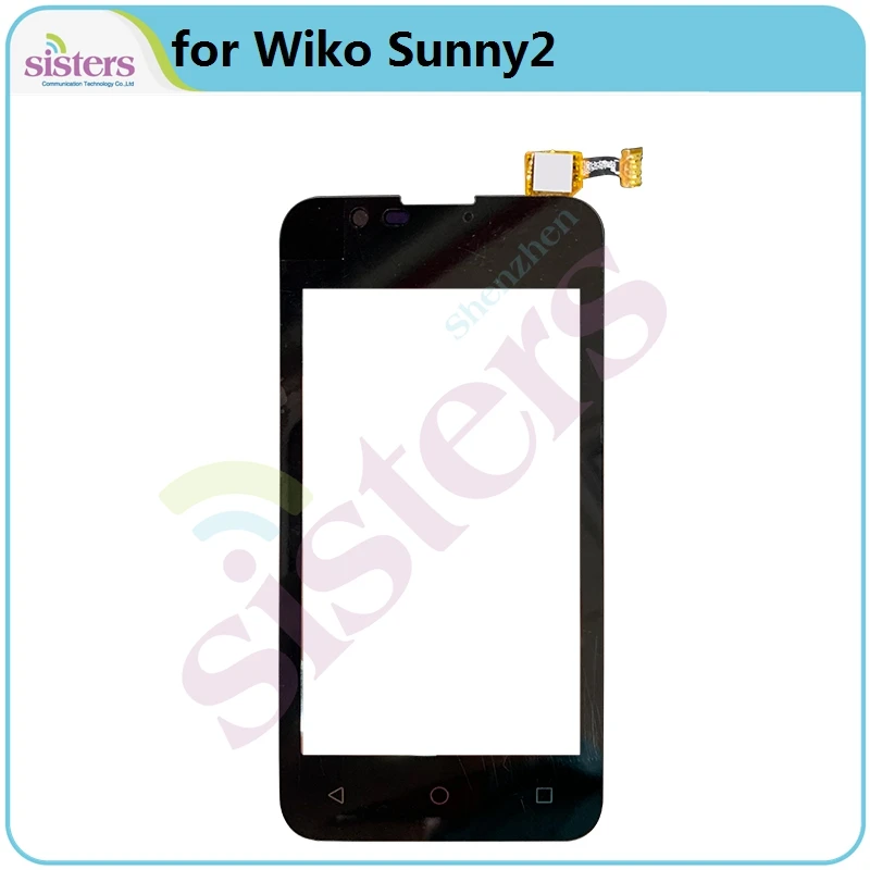Для Wiko Sunny2 Sunny4 Y50 Sunny4 Plus Y60 Y80 сенсорный экран дигитайзер сенсорная стеклянная сенсорная панель с объективом запасная часть телефона - Цвет: Black for Sunny2