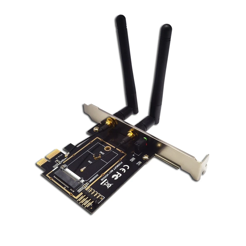 M.2 Wifi адаптер M2 Ngff ключ A-E к Mini Pci Express Wifi Raiser PCI-E 1X NGFF Беспроводная поддержка 2230 2242 Mini Pcie сетевая карта