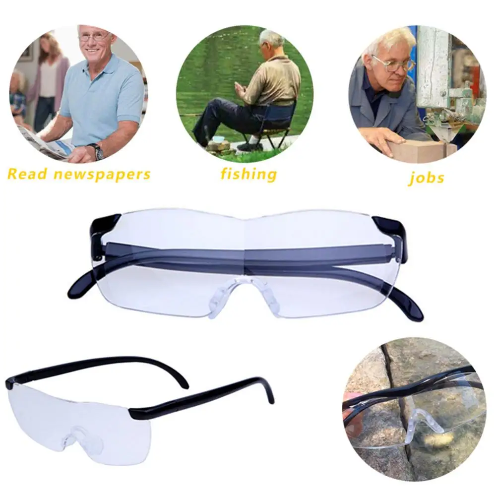 Lunette Loupe avec 2 LED Montres et Artisanat Aooeou Loupes de Lecture Lunette Loupe grossissement 250/% Loupe Eclairante pour Lecture,Tous Les Travaux de Pr/écision,R/éparations,Couture