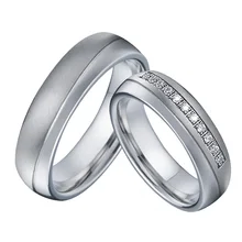 Брак Альянс серебристый Цвет кулоны для него и для нее обручальные кольца набор для обувь для мужчин и женщин titanium Нержавеющая сталь предложение обручальное кольцо