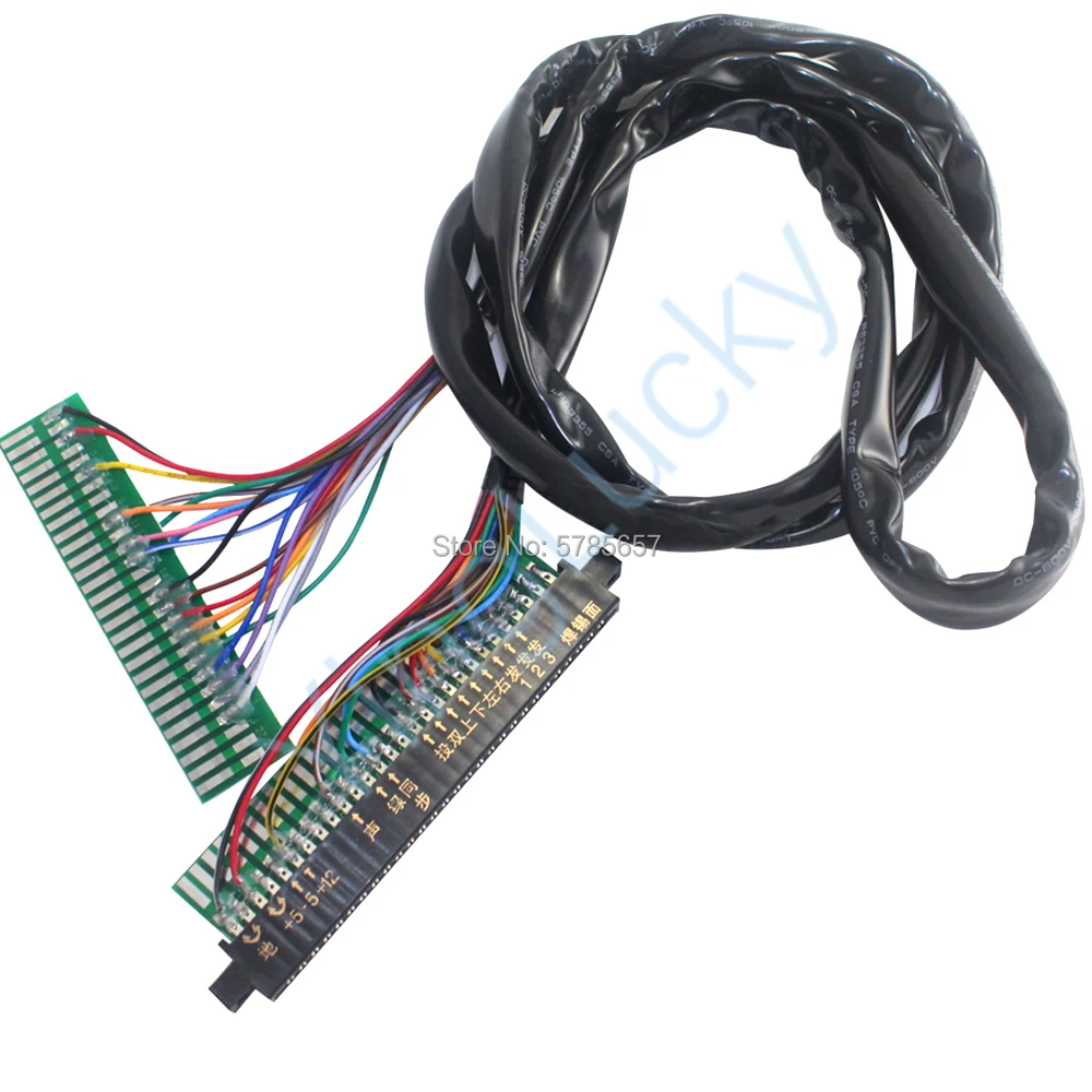 28Pin 160cm Jamma Harness Fighting Game Machine 1P 2P LCD Combat Cable，for KOF Arcade Games Machine Accessories fuji nxt chip mounter harness aj86902 rh02472 rh02471 rh44844 rh44842 smt spare parts smd pick and place machine factory