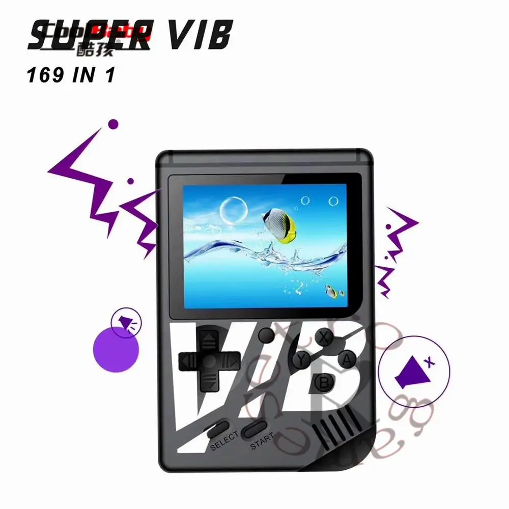 

VIB handheld game player Vibrating handheld game console built in 169 games support TV output