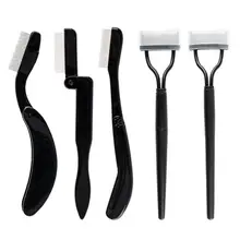 5 шт., профессиональная Складная Расческа для бровей, разделитель ресниц, щетка для ухода за ресницами, нержавеющая сталь, принадлежности для макияжа