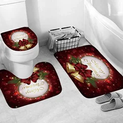 Rideau de douche imprimé, cloison de séparation, père noël, matériau Polyester 