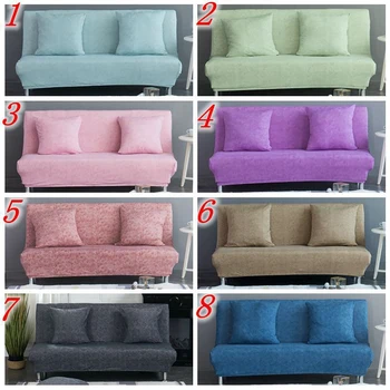 

Linen stretch sofa cover foldable large elastic sofa cover without armrest sofa foldable sofa bed cover