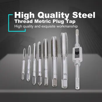 

7pcs/5pcs M3-M12 Tapping Screw Thread Metric Plug Taps Machine Hand Tap Set Hand Grinding Carving Tool with Hand Tap Wrench