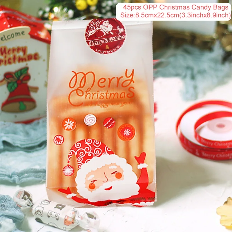 Cookie Bag 5 Рождественские подарочные коробки Санта-Клауса, рождественские украшения для дома, Navidad, рождественские подарки на елку, вечерние подарки - Цвет: Cookie Bag 5