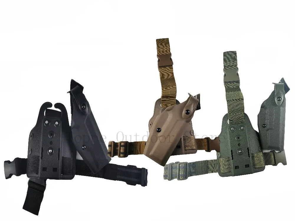 TOtrait тактическая кобура для пистолета Airsoft Safarilands кейс для переноски Glock17/19/22/23/31 вспышка светильник подшипник поясной Кобурой