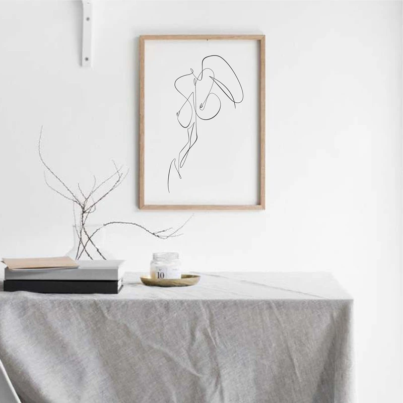 Female Line Canvas Prints