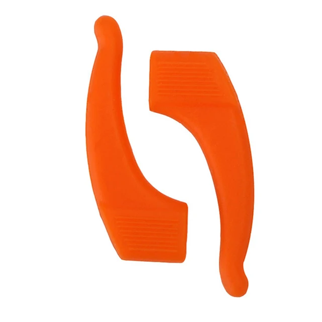 Fashion Anti Slip Ear Hook Eyeglass Eyewear Accessories Eye Glasses Silicone Grip Temple Tip Holder Spectacle Eyeglasses Grip Orange