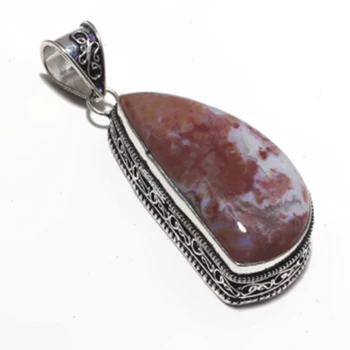 

Genuine Ocean Antique Pendant Silver Overlay over Copper , Hand Made Women Jewelry Gift , P8818