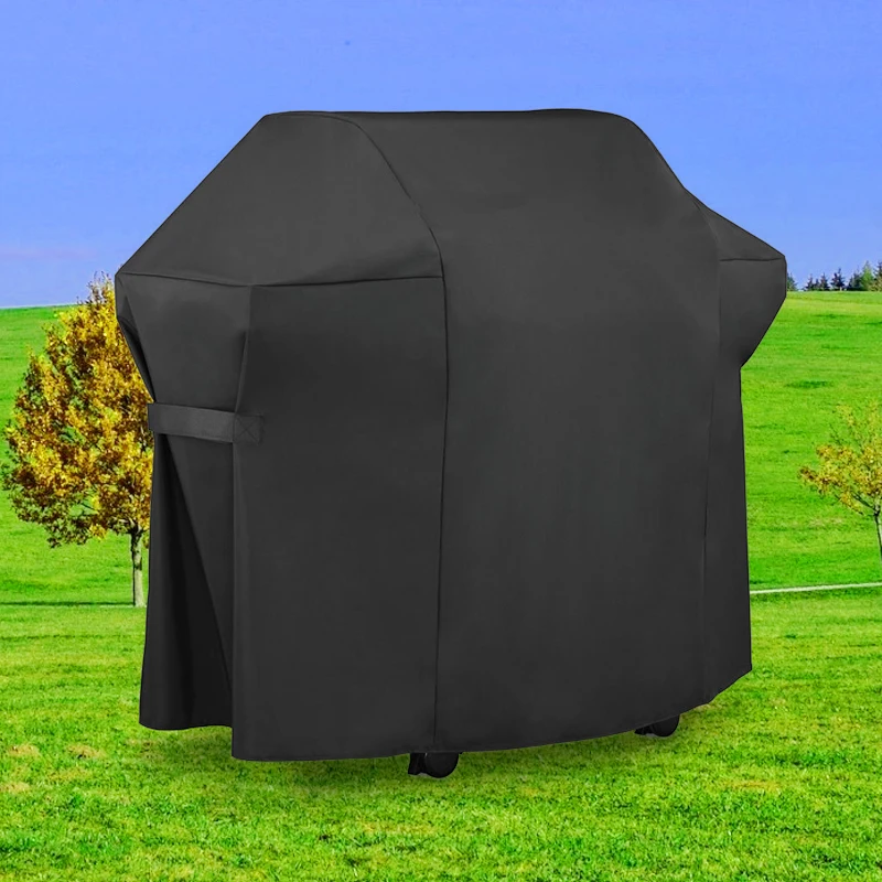 Black Waterproof Barbecue Cover Barbecue Accessories Grill Cover Anti Dust Rain Gas Coal Barbecue Grill Barbecue Accessories