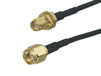 

1Pcs RG174 RP-SMA Female plug Bulkhead to SMA Male Plug Connector RF Coaxial Jumper Pigtail Cable For Radio Antenna 4inch~10M