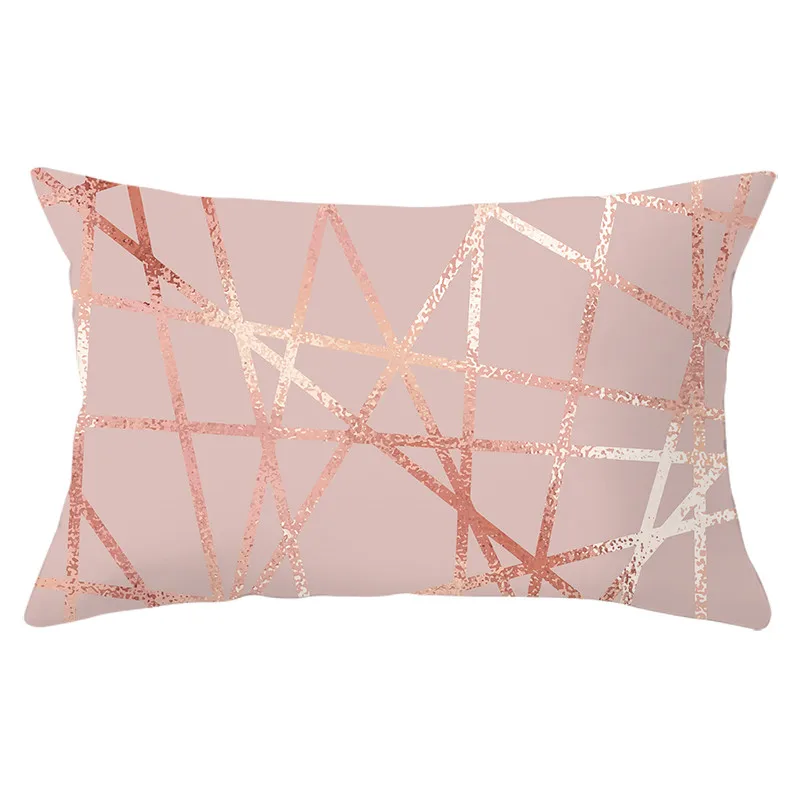 Fuwatacchi розовый прямоугольник/чехол для подушки из полиэстера Геометрическая наволочка для дивана декоративные подушки с буквами чехлы 30*50 см - Цвет: PC12322