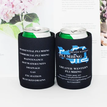 

Beer 100pcs Custom Your Logo Beer Can Cooler Sleeve Neoprene Insulated Bottle Cozy Wedding Party Decoration Gift Dropshipping