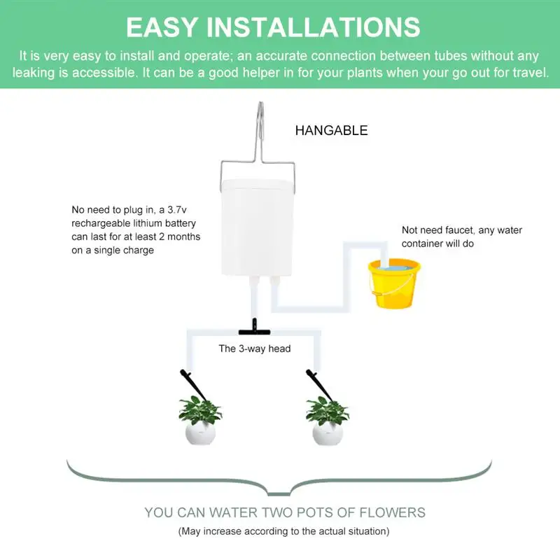 Intelligent Garden Automatic Watering Device Watering Timer Plants Water System Irrigation Tool For Home Office Potted Plants