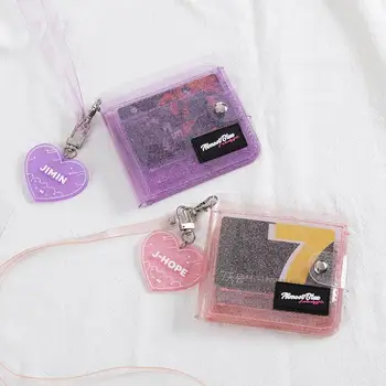 

Transparent Fashion Purse Women PVC Clear Short Purse Small Money Wallet Solid Color Card Case Bag Holder