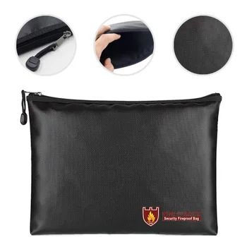 

Document Bag Portable Fireproof Waterproof Envelope File Folder Cash Pouch Document Storage Bag For Office Money Bag