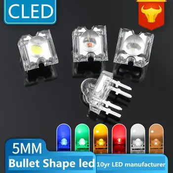 

1000PCS Free shipping Spotlight 5mm Piranha led bullet shape RED GREEN BLUE WHITE Car Light 4-pin dip led