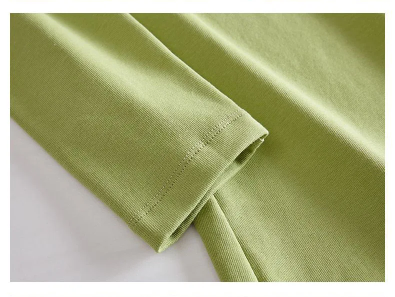 4XL размера плюс, одежда для женщин, хлопковая футболка, новинка весны, корейский стиль, тонкий v-образный вырез, женский топ, длинный рукав, Повседневная футболка, женская рубашка