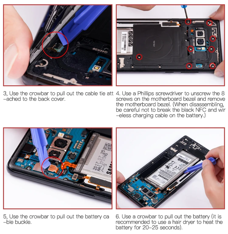 Nohon Аккумулятор для samsung Galaxy Note 8 4 3 NFC батарейка Note3 NFC N9000 N9005 N9006 Note4 N9100 N910X N910F Note8 N9500 N9508 N950F батарея