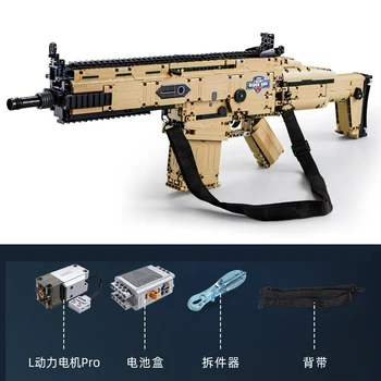 

MOC 1:1 Guns SWAT Military WW2 Weapon Technic The FN SCARS 17S Assault Rifle Building Blocks Bricks Set Toys Christmas gifts