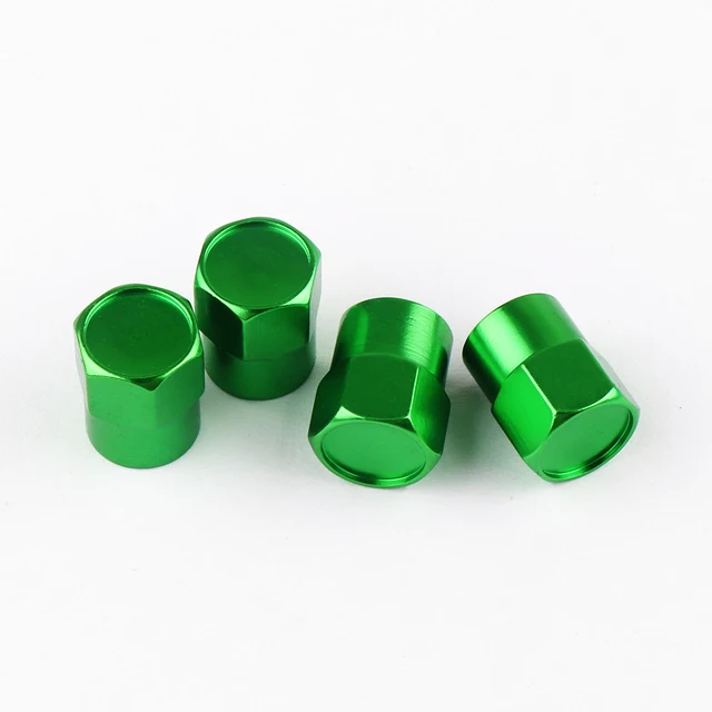 4pcs Metal Car Wheel Tire Valve Stem Caps Cover Auto Accessories For Seat Ibiza 6j 6l Leon MK3 5f mk2 mk1 Cupra FR Ateca etc green
