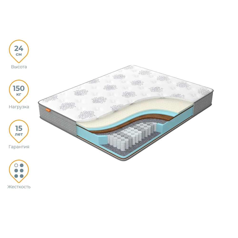 Матрас Орматек Comfort Duos Middle/Hard 160x200|Матрасы| |