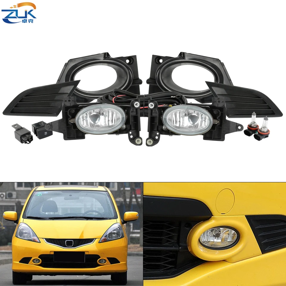 ZUK Auto Front Fog Light Upgrade Kit Set For Honda For Fit Sport / Jazz