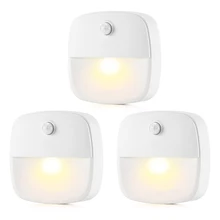 1/3 шт. светодиодный под кабинет Светильник с 3 светодиодный движения PIR Сенсор Ночной светильник стены Беспроводной магнит Спальня светильник для шкафа Кухня Лестницы