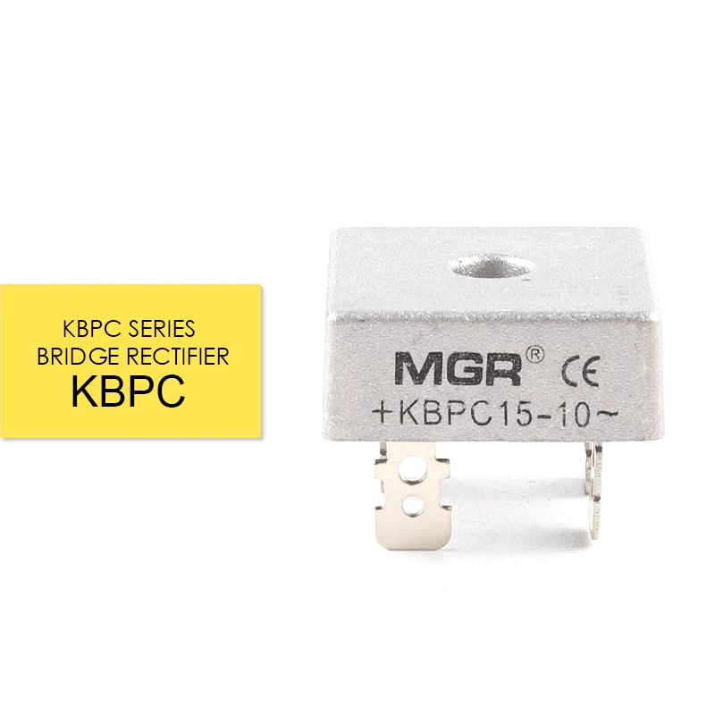 

1PCS MGR KBPC 10A 15A 20A 25A 35A 50A Bridge Rectifiers For Rectifying Power Supply Automation Control 100-1600V