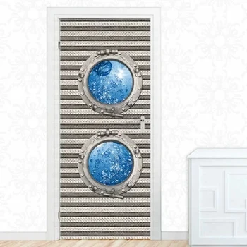 

Sticker On The Door Self Adhesive Wallpaper Diy Water Sunshine Print Picture Wall Art Home Decor Mural Wardrobe Renovation Decal