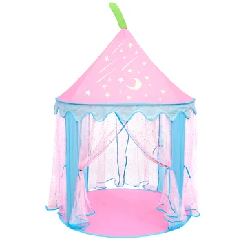 

iBaseToy 105x105x140cm Indoor Princess Odorless Prince Castle Tent for Party Children Girls