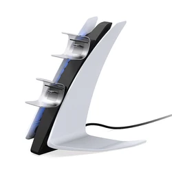 2A Game Controller Handle Dual Charger Dock for Sony PS5 DualSense Wireless Gamepad Charging Power Cradle Desktop Stand Station 2A Game Controller Handle Dual Charger Dock for Sony PS5 DualSense Wireless Gamepad Charging Power Cradle Desktop Stand Station