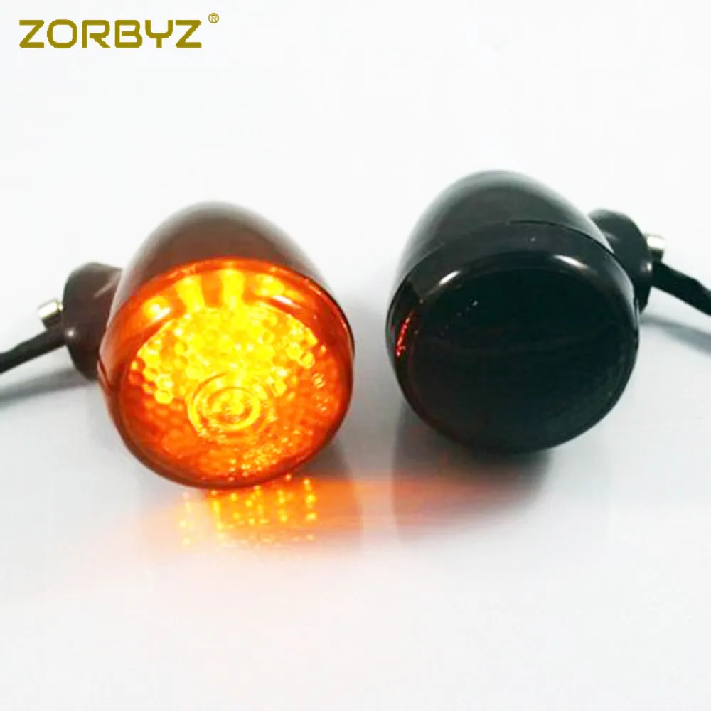 ZORBYZ мотоцикл 4x черный светодиодный поворотник светильник спереди и сзади 41 мм вилка зажим для Harley