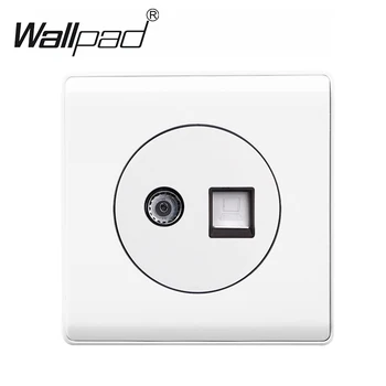 

TV Television Internet PC Data Jack Wall Socket Plastic Wiring Accessories Outlet Wallpad RJ45 TV Outlets