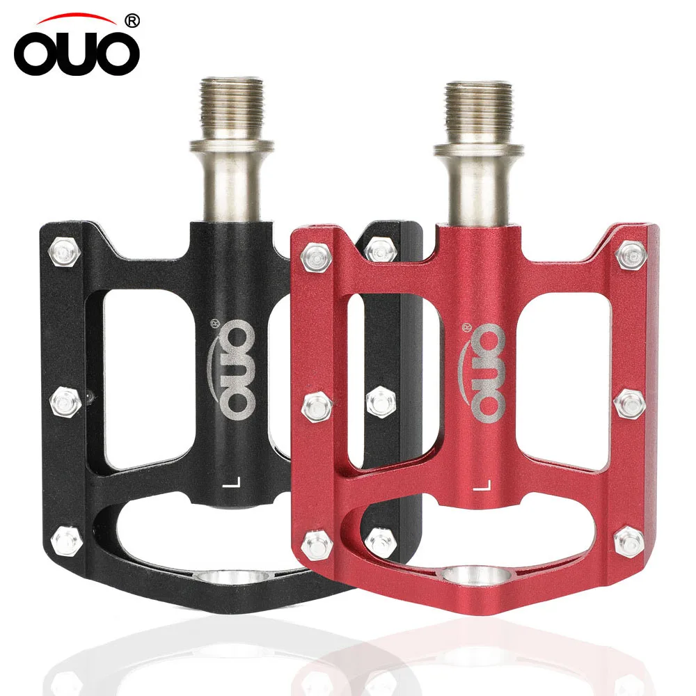 

OUO Bicycle Pedals Mtb Accessories Ultralight Bicycle Footrest DU Bearings Pedal Clip Mountain Road Bike Cleats Cycl Accessori