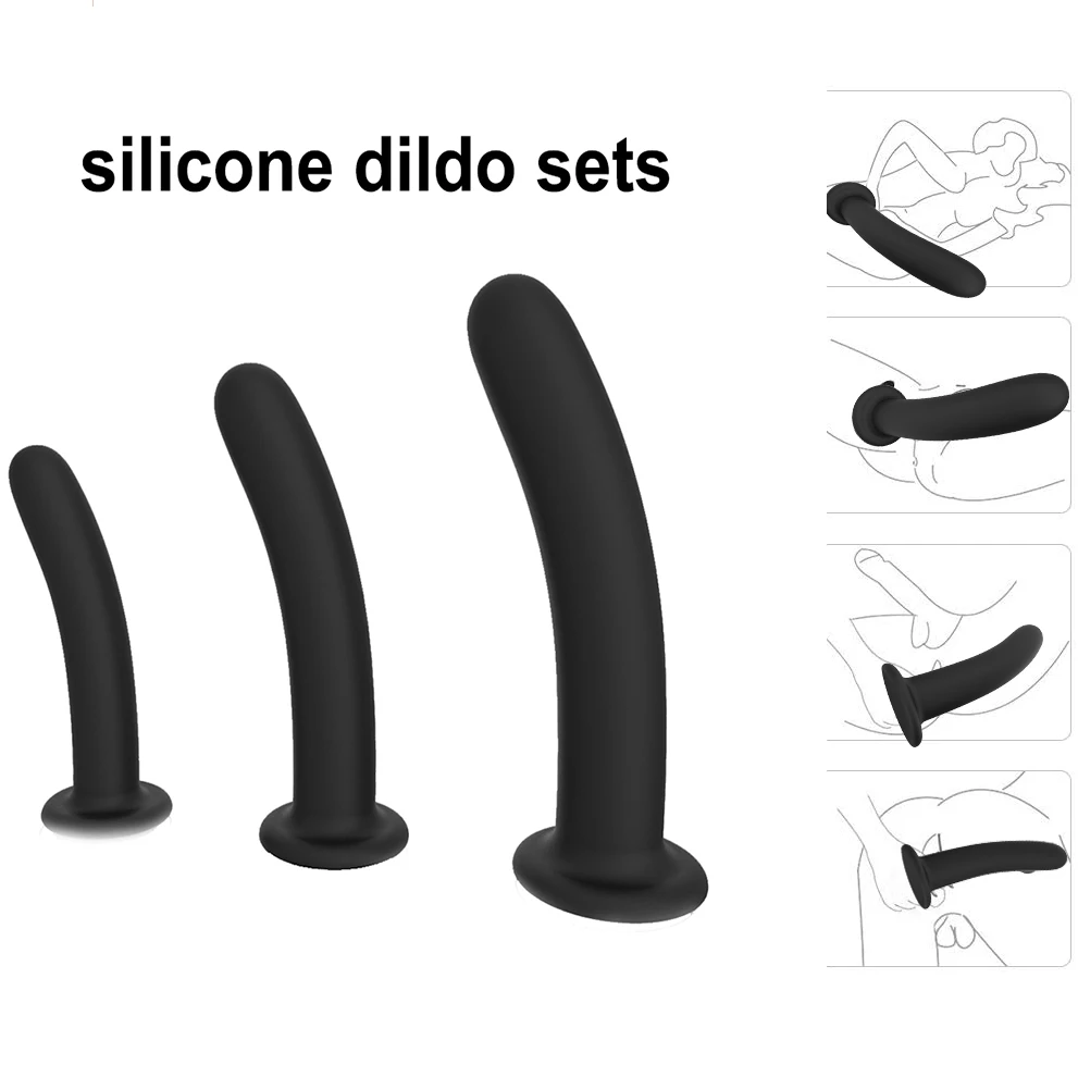 Smooth Silicone Real Dildo Penis Anal Plug,Prostate Massager Butt Plug Anal Vagina Erotic Sex Toy Masturbation for Woman for image pic