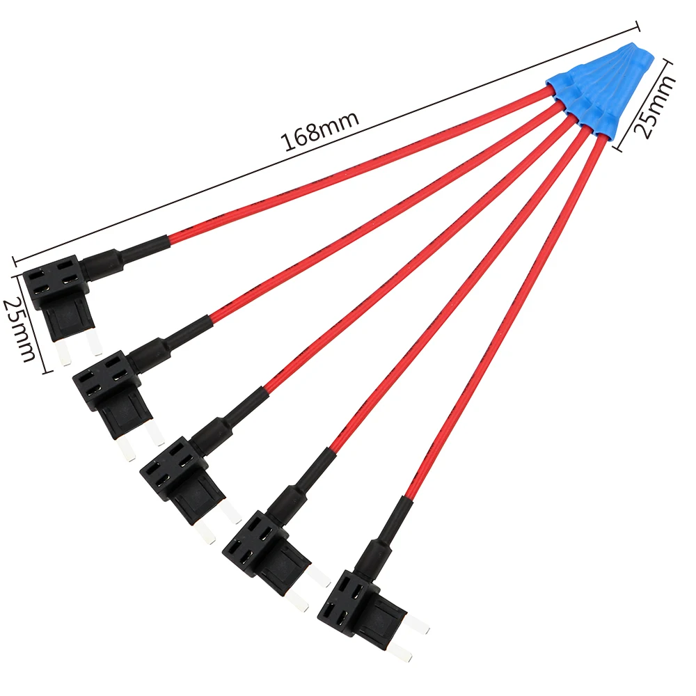 24V 12V Car Fuse holder Circuit Adapter Protector Splitter ATM APM Tap Micro Connector Truck Automobile Accessories 5pcs