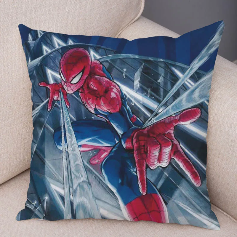 24 Чехол для подушки с героями мультфильма Marvel, Мстители, Человек-паук, американский аниме, Человек-паук, наволочка для дивана, декоративная наволочка, чехол - Цвет: 24